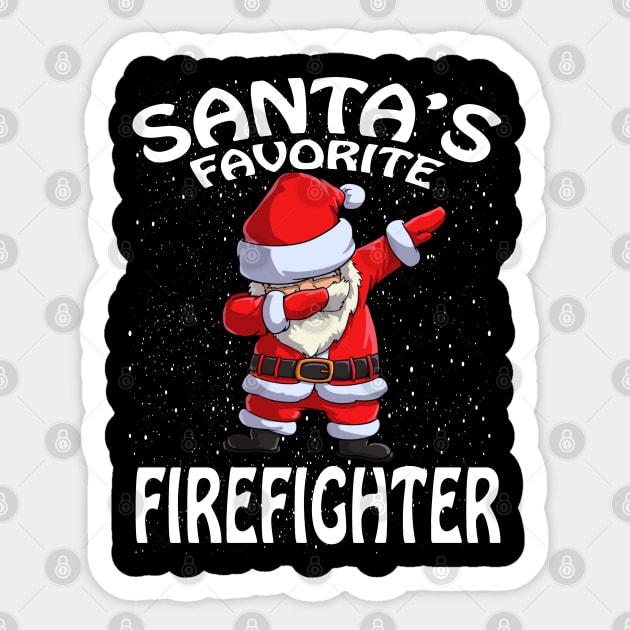 Santas Favorite Firefighter Christmas Sticker by intelus